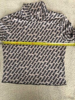 tričko crop top s dlhým rukávom - 3