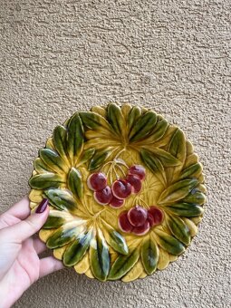 Starý kameninový závesný tanier - 3