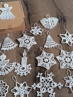 Háčkované vianočné ozdoby - 3