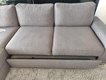 Rohová sivá sedacka - 3