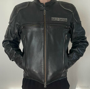 Kožená bunda Harley Davidson - veľkosť L - 3