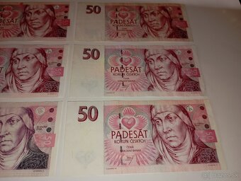 BANKOVKY 50 KČ 1993-1997, RŮZNÉ SÉRIE - 3