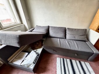 Rohová rozkladacia sedačka s uložným priestorom - 3