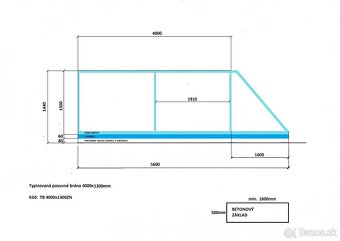 Posuvná brána 400x130cm - 3