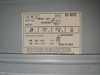 Rádio Hyundai i20 96100-1J211 - 3