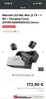 DJI Mic Mini (2x mikrofón, prijímač a nabíjačka) - 3