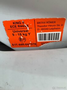 Predám autosedačku Britax Römer king II - 3