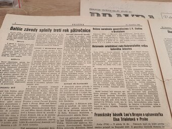 5 x noviny Pravda 1951, Stalin Gottwald - 3