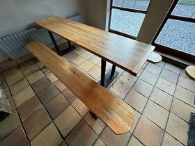 Kvalitné masívne sedenie / drevené sedenie / stôl a lavica - 3