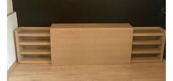 IKEA Malm záhlavie za posteľ - drevené (DUB - 3