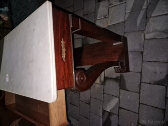 13 - Predám elegantný stolík s mramorovou doskou - 3