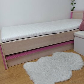 Detská posteľ 90x200 s úložným priestorom ,roštom a matracom - 3