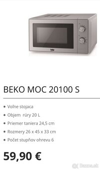 Mikrovlnná rúra Beko - 3