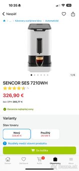 Kavovar Sencor SES 7210WH - 3