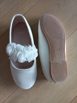 Balerinky H&M, biela, 20/21 a 27 - 3