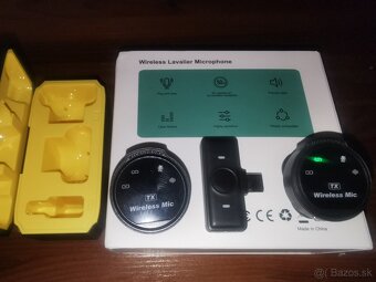 Bezdrôtový mini mikrofón klopa - 3