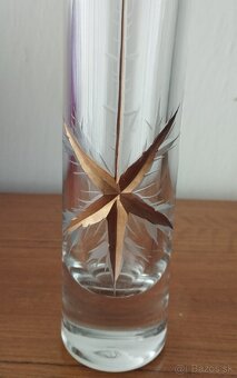 Sklenená váza - "Zlatý bodliak" - 3