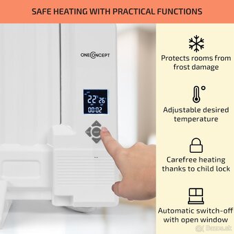 Na predaj elektrický olejový radiátor 800 W - 3