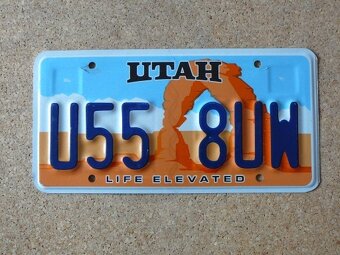 USA SPZ, 4x Utah originál... - 3