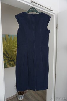 Tmavo modre saty, business look vel. 38 - 3
