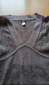 H&M nové upletove šaty kardigan S - 3