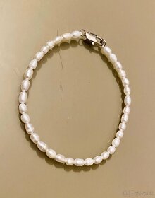 Náhrdelník, náramok, náušnice - pravé perly - 3