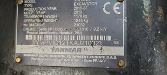 Minirýpadlo Yanmar ViO 12 - 2A - 3