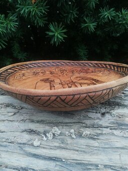 Svadobný tanier - Viking - Viking wedding wooden plate - 3