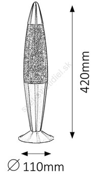 Lavova lampa Gliter - 3