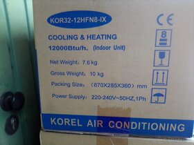 Predam novu klimatizaciu Korel 12-HFN8/3,5kw €400,- - 3