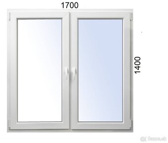 PONUKNITE okná PLASTOVE , š 177cm X v 143cm a 54 X 80 - 3
