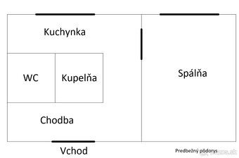 PONÚKAME 1.izb Byt Hviezdoslavova Ulica 452/8, vchod č. 1 - 3