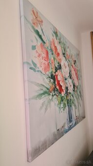 Obrazy - Predám krásny veľký obraz kvetov - 3