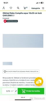 Obklad do kúpeľne- Rako Compila aqua 10x30 cm lesk - 3