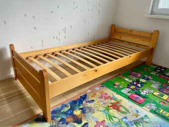 Drevená posteľ s matracom 90x x200 cm - 3