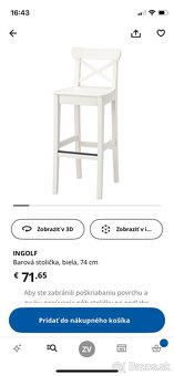 2 barove stolicky ikea ingolf s nastennym stolom norberg - 3
