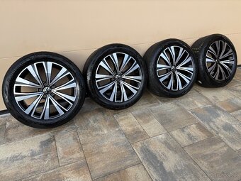 ALU DISKY VW MUSCAT SCHWARZ 5x112 R18 +LETNE PNEU 245/45 R18 - 3