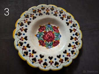 Retro remeselné keramické taniere - znížená cena - 3
