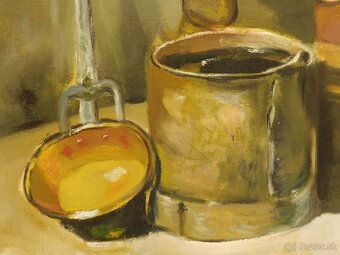 Obraz, Kávovar, stará olejomalba 73x55 - 3