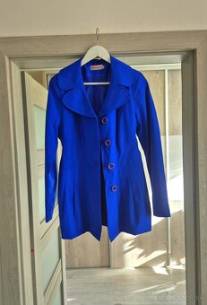 Modrý prechodný kabátik/sako v. 38/40 - 3