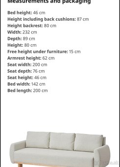 GRUNNARP IKEA sedačka.. - 3