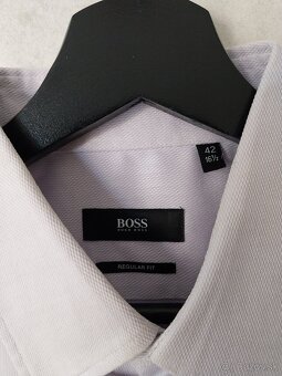 Boss bledofialova pánska košeľa - 3