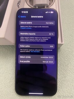 Predám iPhone 15 Pro 256GB blue titanium - 3