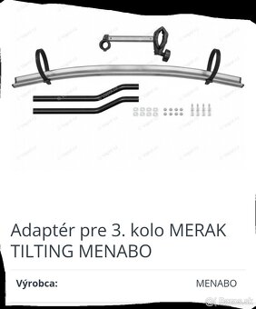 Nosič bicyklov MENABO Merak Tilting, 2+1, na ťažné zariadeni - 3