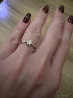 Diamantový snubný prsteň - 3