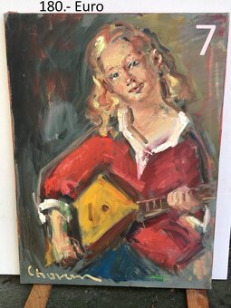 Obrazy olejomaľby rôzne tematiky viac kusov - 3