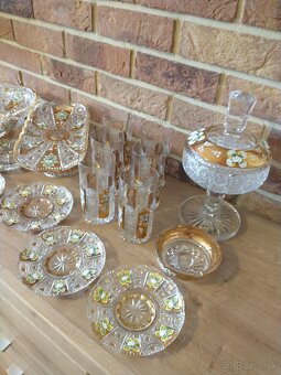 kryštál, žardiniéra, misa, poháre, popolník - 3