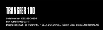 FOX Transfer SL 31.6mm 100mm drop - 3