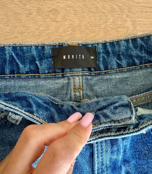 Dámska riflová midi sukňa veľkosť XS, zn. Mohito - 3