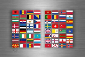 Sada nálepiek Europa - 3